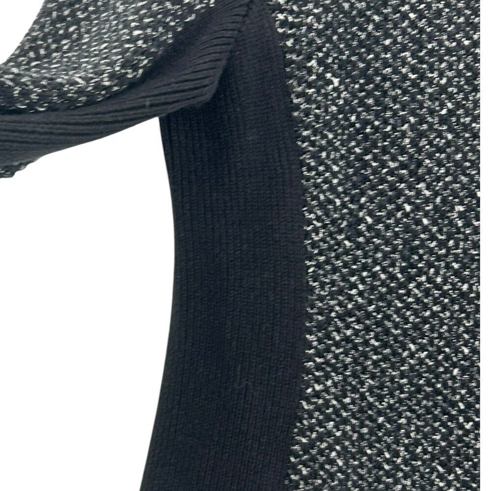 Rag & Bone Black Tweed Knit Asymmetrical Zip Up Jacket Size L - Picture 4 of 16